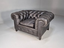 Vintage black leather for sale  STOWMARKET