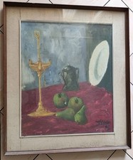 Olio tela 1962 usato  Italia