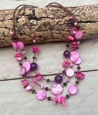 Kette collier perlmuttkette gebraucht kaufen  Deutschland