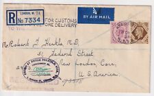 KGVI Registrado Aprovado British Philatelic Assn 1946 Capa Aduaneira para Correio Aéreo dos EUA comprar usado  Enviando para Brazil