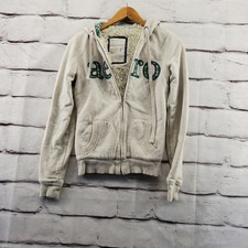 Usado, Moletom com capuz feminino AEROPOSTALE pequeno vintage Y2K forrado de pele sintética comprar usado  Enviando para Brazil