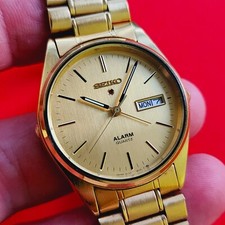 Relógio despertador Seiko raro mostrador ponto vermelho cor dourada 5C23-8009 cal 5C23 para reparo comprar usado  Enviando para Brazil