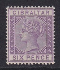 Gibraltar. 1887. lilac. for sale  HAVANT