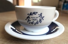 Xícara e pires de café expresso oficiais dos Jogos Olímpicos de Atenas 2004 Grécia, usado comprar usado  Enviando para Brazil