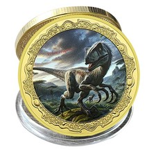 Moeda comemorativa folheada a ouro dinossauro Velociraptor – Colecionável pré-histórico comprar usado Moeda comemorativa folheada a ouro dinossauro Velociraptor – Colecionável pré-histórico comprar usado  Enviando para Brazil