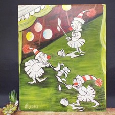 Vintage clown painting for sale  LONDON