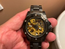 INVICTA SKELETON MODELO 5998 MOVIMENTO DE CORDA MANUAL PRETO/DOURADO 45MM ESTOJO DIAMETE, usado comprar usado  Enviando para Brazil
