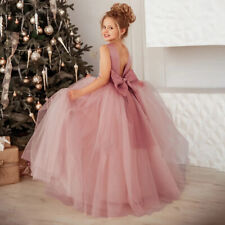 Vestido de dama de honra Big Bow menina festa de casamento infantil concurso de formatura vestido de baile princesa comprar usado  Enviando para Brazil