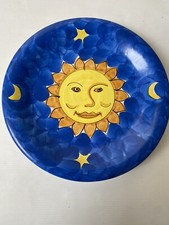 Placa de cerâmica vintage retrô Itália sol e lua 25cm - 6 disponíveis, usado comprar usado  Enviando para Brazil