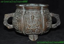 Queimador de incenso estátua de Buda plutus dinheiro bronze antigo 5" comprar usado  Enviando para Brazil