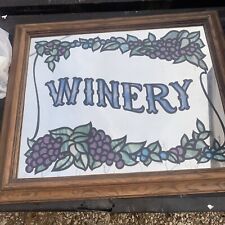 PLACA DE VINHO Vinícola de vidro colorido com uvas I am vines Decoração de vinícola com uvas comprar usado  Enviando para Brazil