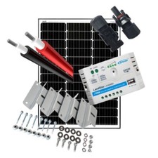 Kompaktowy Zestaw solarny fotowoltaiczny 75W Kamper, Dom Letniskowy, Łódź na sprzedaż  PL