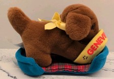 Usado, Pelúcia Madeline's Dog Genevieve com tigela de cama 1994 Eden Vintage Madeline comprar usado  Enviando para Brazil