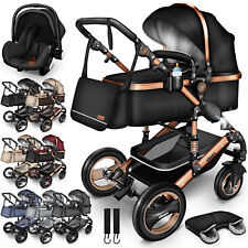 KIDUKU® 3 w 1 Wózek dziecięcy kombi Buggy Wózek podróżny z fotelikiem samochodowym Składany na sprzedaż  Wysyłka do Poland