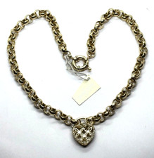 Colar de corrente vintage folheado a ouro Swarovski Elements cadeado - 51,7 g, usado comprar usado  Enviando para Brazil