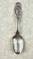 Old W.H. Colher de prata esterlina Williams & son para servir mesa 6 pol. peso 34 g comprar usado  Enviando para Brazil