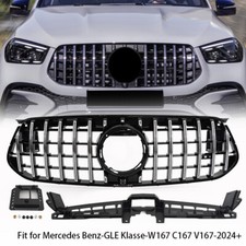 For 2024-2025 Benz W167 GLE350 GLE450 GLE580 GLE53 Chrome+Black GTR Front Grille na sprzedaż  Wysyłka do Poland