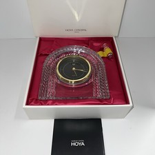 Usado, Relógio despertador de cristal 6,75" HOYA alto corda Intaglio 2 diamantes Japão comprar usado  Enviando para Brazil