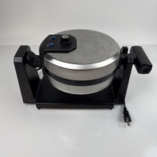 Máquina de waffle belga giratória redonda Cuisinart - Testada FUNCIONA! comprar usado  Enviando para Brazil
