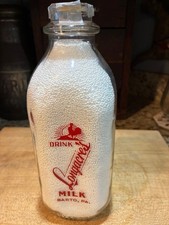 Garrafa de leite vintage Longacre's Barto Pa quarto frango na frente comprar usado Garrafa de leite vintage Longacre's Barto Pa quarto frango na frente comprar usado  Enviando para Brazil