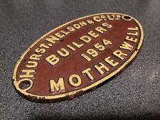 Railway builders plate for sale  SUDBURY