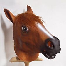  Máscara de látex cabeça de cavalo borracha cosplay festa de Halloween show carnaval engraçado comprar usado  Enviando para Brazil