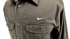 Usado, Camisa masculina NIKE SB M Tanglin skate manga longa botão para cima DQ6287-222 azeitona $95 * comprar usado  Enviando para Brazil