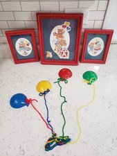 (3) Fotos de parede de ursinho de pelúcia vintage homco berçário bebê crianças ABC’s balões  comprar usado  Enviando para Brazil