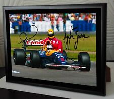 Usado, Ayrton Senna & Nigel Mansell F1 tela emoldurada impressão assinada "Ótimo presente"  comprar usado  Enviando para Brazil