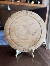 Antiga tábua de pão inglesa esculpida à mão do século XIX cozinha vitoriana de madeira comprar usado  Enviando para Brazil