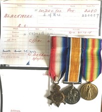 Ww1 medals blackmore for sale  BIDEFORD