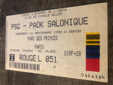 Ticket psg paok d'occasion  Jujurieux