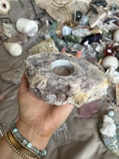 Pink amethyst tealight for sale  MEXBOROUGH