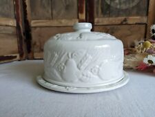 Vtg white embossed for sale  NUNEATON