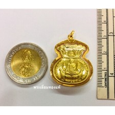 Tajski amulet wisiorek rzadki LP Ruay Pasathiko Wat Tako złota obudowa 18K bogactwo szczęście na sprzedaż  Wysyłka do Poland