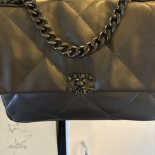 Chanel black leather for sale  THORNTON HEATH