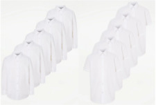 Pacote com 5 camisas escolares masculinas de manga curta longa branca idade 3-19 uniforme escolar, usado comprar usado  Enviando para Brazil