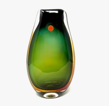 Enorme vaso submerso Murano Sommerso do século XX de 27 cm e etiqueta 3,4 kg comprar usado  Enviando para Brazil