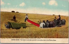 Cartão postal publicitário "ESTADOS UNIDOS" da década de 1910 INTERNATIONAL HARVESTER TRACTORS cena agrícola comprar usado  Enviando para Brazil