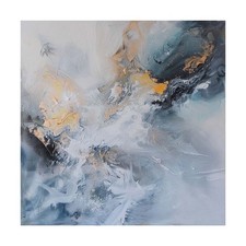 Arte de parede grande cinza abstrata pintada à mão pintura a óleo tela decoração para casa, usado comprar usado  Enviando para Brazil