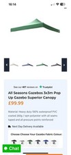 Replacement gazebo canopy for sale  PRESTON