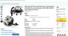 Rear wheel bearing for sale  Fairfax