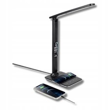 Lampa biurkowa z zegarem ładowarka indukcyjna kalendarz termometr USB, używany na sprzedaż  PL