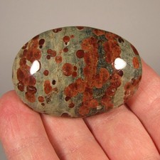 Piedra Palma Pulida 2" Orbicular PLANETA ROJO OBSIDIANA - Sonora, México segunda mano  Embacar hacia Mexico