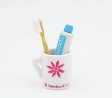 Conjunto de 3 escova de dentes e copo American Girl creme dental para banheiro de lavagem de bonecas de 18 pol., usado comprar usado  Enviando para Brazil