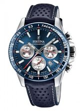 Festina Herrenuhr Timeless Chronograph 45 MM 10 ATM mit Lederband F20561/2 comprar usado  Enviando para Brazil