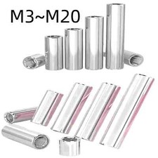 A2 304 Edelstahl Verbindungsmuffe Rund Langmutter Gewindemuffe M3 M4 M5 M6 ~ M20 comprar usado  Enviando para Brazil