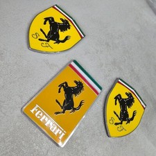 Usado, Loghi Badge Ferrari Cavallino Rampante in metallo 3 pezzi comprar usado  Enviando para Brazil