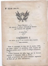 Regio decreto 1878 usato  Milano
