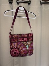 Bolsa de ombro Vera Bradley zíper triplo multicolor hipster tiracolo, usado comprar usado  Enviando para Brazil